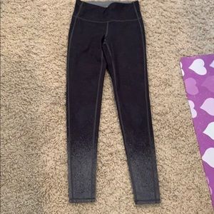 Black to gray ombré long women’s leggings